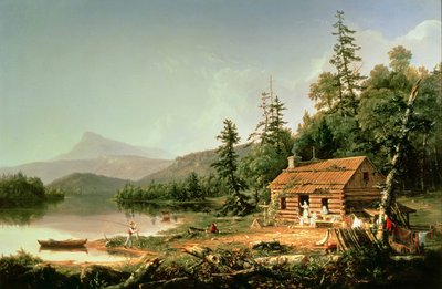 Domov v lese, 1847 od Thomas Cole