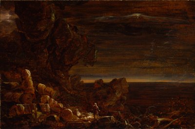Poutník světa na konci své cesty (studie k cyklu Kříž a svět) od Thomas Cole