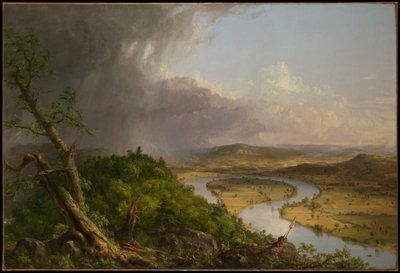 Pohled z Mount Holyoke, Northampton, Massachusetts, po bouřce - Meandr od Thomas Cole