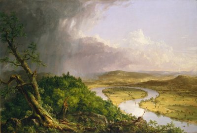 Pohled z Mount Holyoke, Northampton, Massachusetts, po bouřce – Oxbow od Thomas Cole