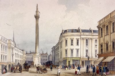 Monument, Londýn, c1855 od Thomas Colman Dibdin