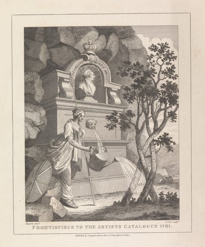 Frontispis ke katalogu umělce, 1761 od Thomas Cook