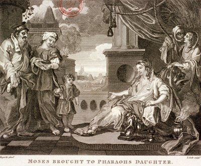 „Mojžíš přivedl faraonovu dceru“, 1809 od Thomas Cook