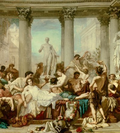 Detail: Římané dekadence, Malba Thomase Couturea (1815-1879) od Thomas Couture