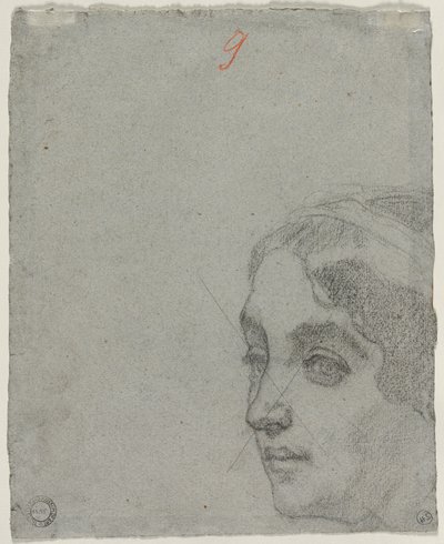 Hlava ženy verso, c. 1857. od Thomas Couture