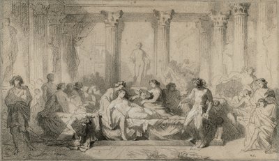 Studie k tématu "Dekadence Římanů" od Thomas Couture