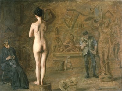 William Rush (1756-1833) vyřezával svou alegorickou postavu řeky Schuylkill od Thomas Cowperthwait Eakins
