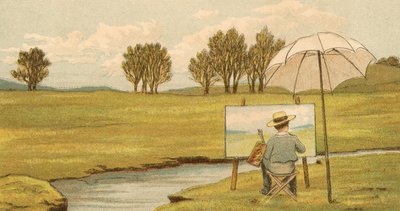 Domácí život: Malování dětí na pozemku od Thomas Crane