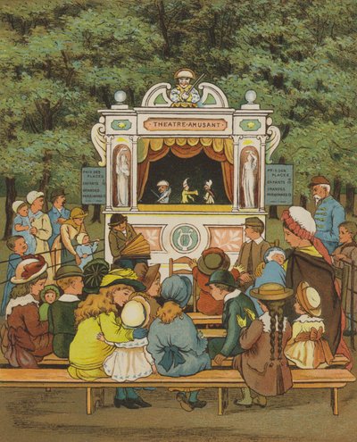 Paris: Punch and Judy (barevné lito) od Thomas Crane