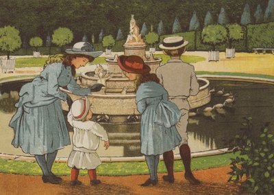 Paříž: den ve Versailles (barevné lito) od Thomas Crane