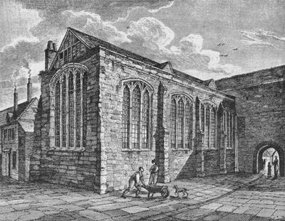 Severovýchodní pohled na kapli Nejsvětější Trojice, Leadenhall, City of London, c1825 1906 od Thomas Dale