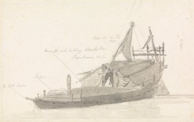 Rybářská bárka od Thomas Daniell