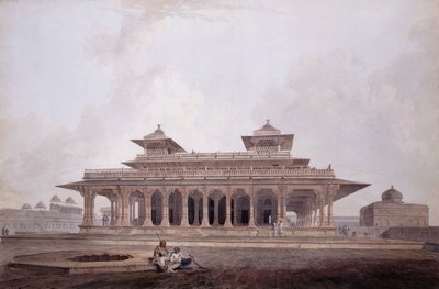 Část paláce v pevnosti Allahabad, od Thomas Daniell