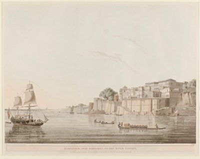 Ramnagar, poblíž Benares, na řece Ganga od Thomas Daniell
