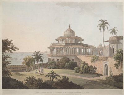 Chalees satoon v pevnosti Allahabad na řece Jumna od Thomas Daniell