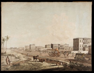 Nové budovy v Chouringhee z pohledů na Kalkatu, 1787 od Thomas Daniell