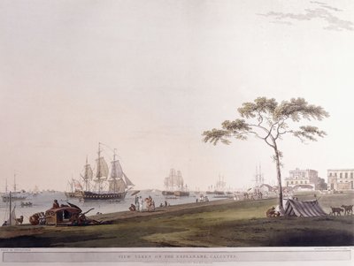 Pohled pořízený na Esplanade, Kalkata, 1797 od Thomas Daniell