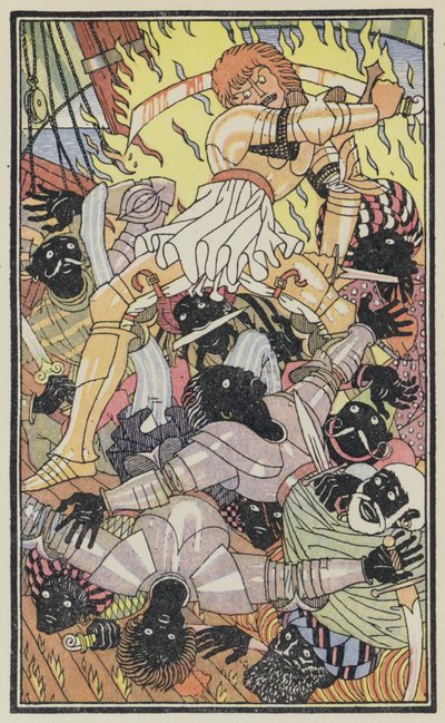 Ilustrace k Boccacciovu Dekameronu (barevná litografie) od Thomas Derrick