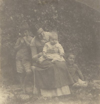 [Frances Crowellová a její děti] od Thomas Eakins