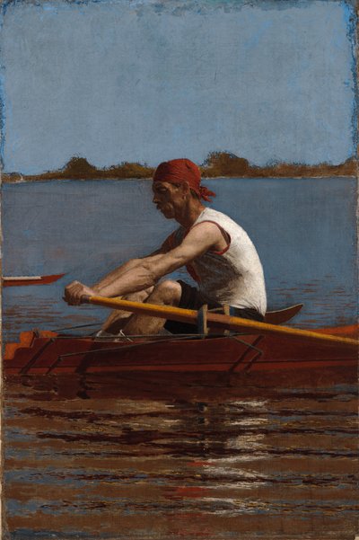 John Biglin v jediné lebce od Thomas Eakins