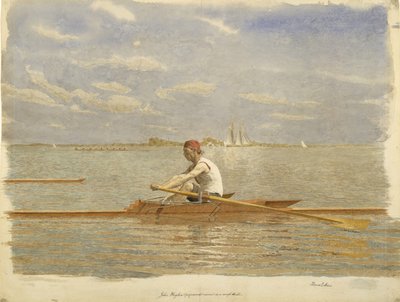 John Biglin v jedné lebce, ca. 1873. od Thomas Eakins