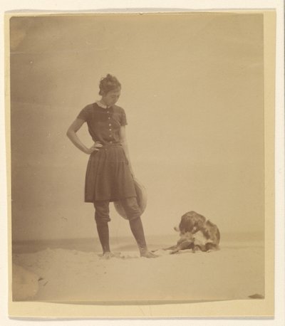Margaret Eakinsová a Harry na pláži, Manasquan, New Jersey od Thomas Eakins