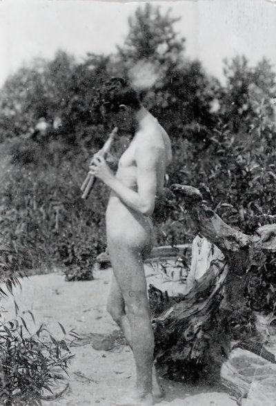 Standing Piper Study pro Arcadia, c. 1883. od Thomas Eakins
