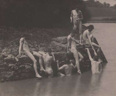 Studie pro "Plavání" od Thomas Eakins