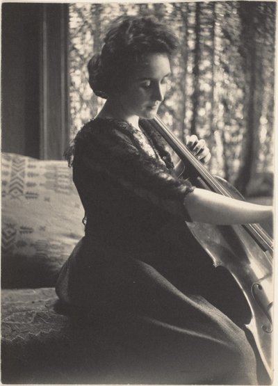 [Žena hrající na violoncello] od Thomas Eakins