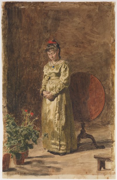 Mladá dívka v zamyšlení od Thomas Eakins