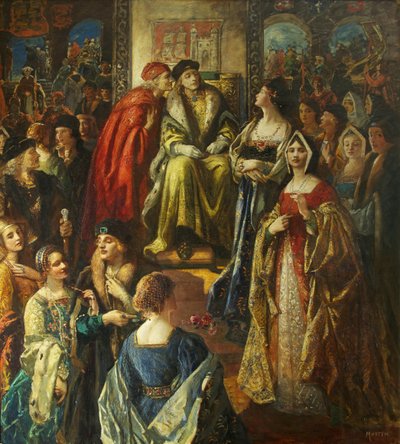 Král Jindřich VII. pokutuje občany Bristolu, protože jejich manželky byly tak vkusně oblečené od Thomas Edwin Mostyn