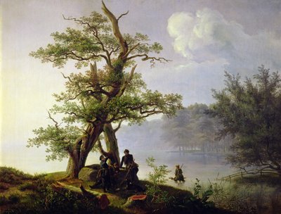 Lov vodního ptactva, 1828 od Thomas Fearnley