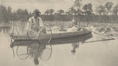 Nastavení sítě na luk, 1886 (foto) od Thomas Frederick Goodall