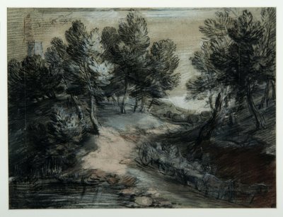 Dřevěný vůz na lesní cestě, 1775-80 od Thomas Gainsborough