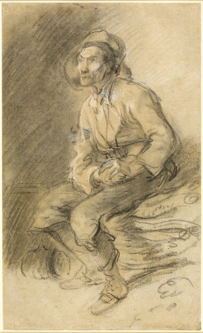Dřevorubec sedící na balíku buřtů od Thomas Gainsborough