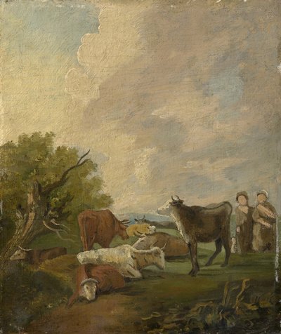 Postavy a dobytek v krajině od Thomas Gainsborough