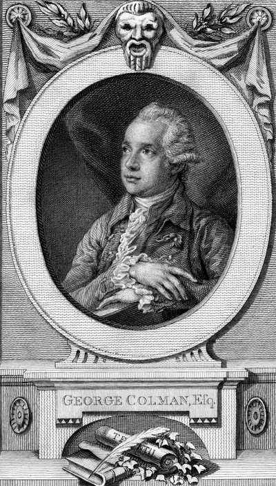 George Colman starší, vyrytý Johnem Hallem od Thomas Gainsborough