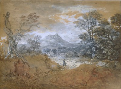 Krajina s cestou na okraji lesa, 1760-1765 od Thomas Gainsborough