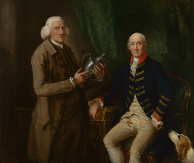 Portrét Williama Anne Hollise, 4. hraběte z Essexu, předávajícího pohár Thomasi Clutterbuckovi z Watfordu, asi 1784-1785 (olej na plátně) od Thomas Gainsborough