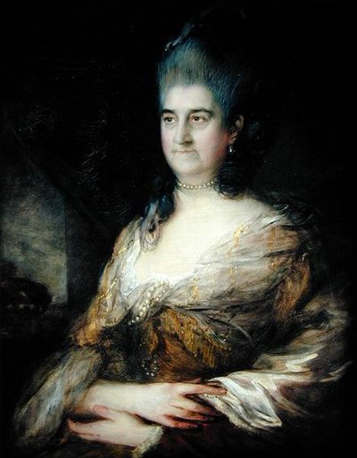 Portrét dámy, údajně Elizabeth Chudleighové (1720-88) (olej na desce) od Thomas Gainsborough