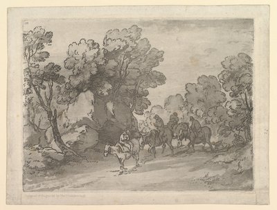 Zalesněná krajina s jezdci, 1. srpna 1797. od Thomas Gainsborough