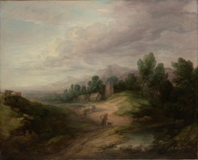 Zalesněná náhorní krajina od Thomas Gainsborough