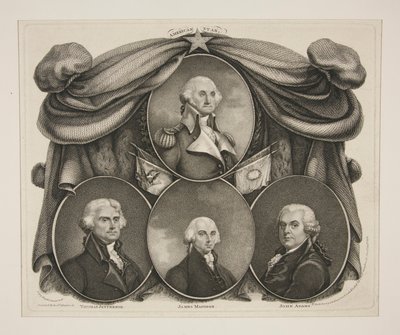 (Washington) Thomas Jefferson. - James Madison. - John Adams od Thomas Gimbrede