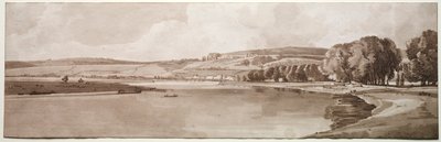 Výběr dvaceti nejmalebnějších pohledů v Paříži: Pohled na Belle Vue a Pont de Sêve, 1802 od Thomas Girtin