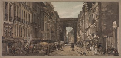 Výběr dvaceti nejmalebnějších pohledů v Paříži: Pohled na bránu St. Denis z předměstí od Thomas Girtin