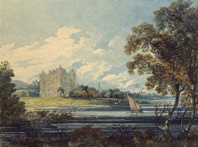 Duff House, Banff, 1794 (akvarel, s některými škrábanci, přes náznaky v grafitu) od Thomas Girtin