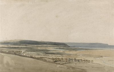 Ústí řeky Taw, Devon, cca 1801 (akvarel přes tužku na papíře) od Thomas Girtin