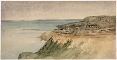 Lyme Regis, Dorset, cca 1797 (wc přes tužku na texturovaném papíře) od Thomas Girtin