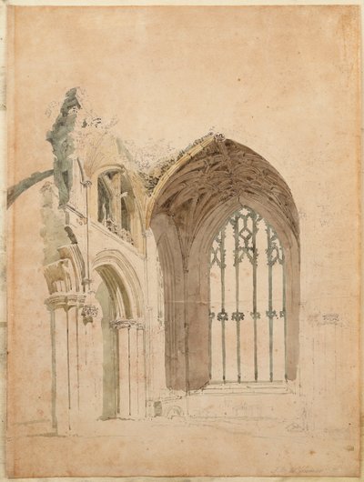 Melrose Abbey: The East Window, c.1770 od Thomas Girtin