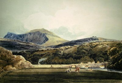 Mynnydd Mawr, Severní Wales (tužka a akvarel) od Thomas Girtin